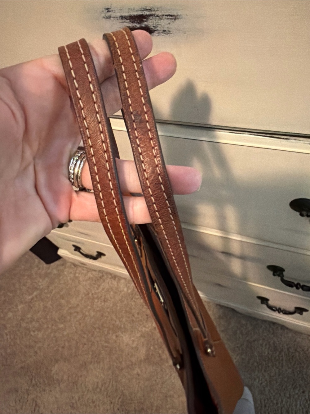 $328 Dooney & Bourke Pebble Grain Small Lexington Leather Tote Bag Caramel - Picture 15 of 16